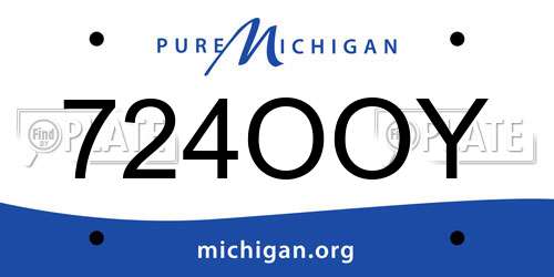 724OOY Michigan License Plate