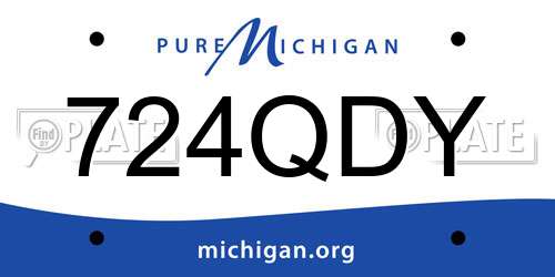 724QDY Michigan License Plate