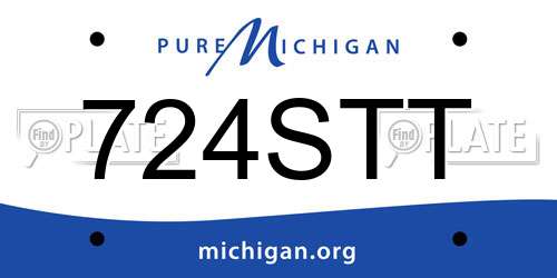 724STT Michigan License Plate