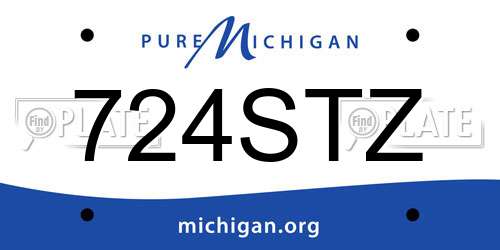 724STZ Michigan License Plate