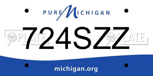 724SZZ Michigan License Plate