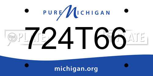 724T66 Michigan License Plate