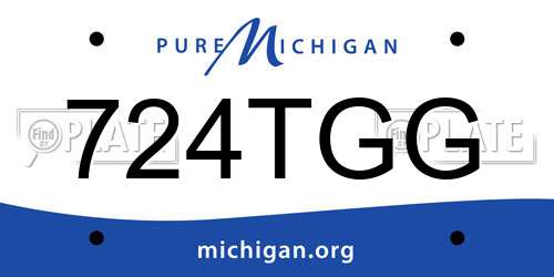724TGG Michigan License Plate