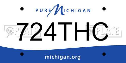 724THC Michigan License Plate