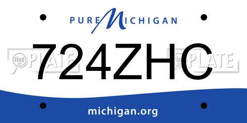 724ZHC Michigan License Plate