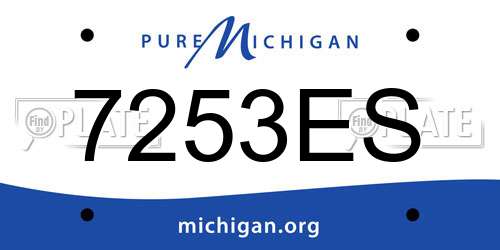 7253ES Michigan License Plate