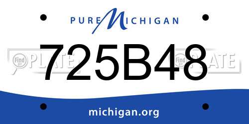 725B48 Michigan License Plate