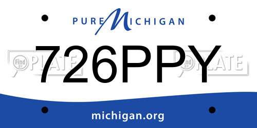 726PPY Michigan License Plate