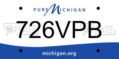 726VPB Michigan License Plate