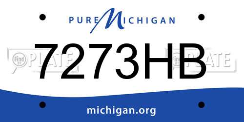 7273HB Michigan License Plate