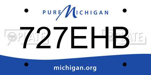 727EHB Michigan License Plate