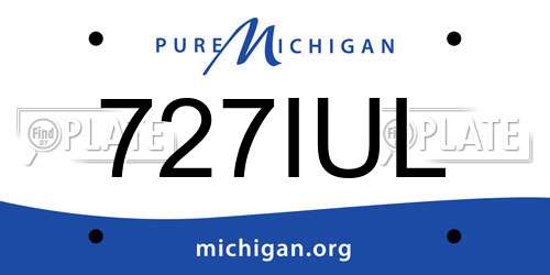 727IUL Michigan License Plate