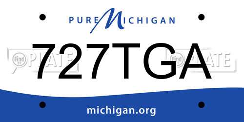 727TGA Michigan License Plate