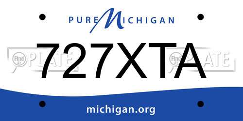727XTA Michigan License Plate