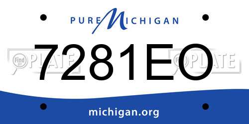 7281EO Michigan License Plate
