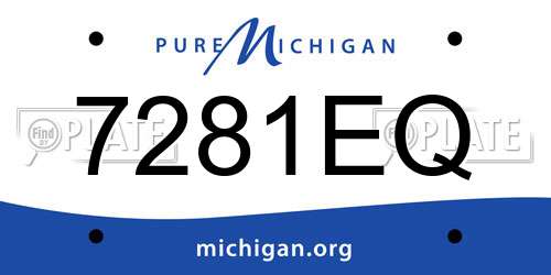 7281EQ Michigan License Plate