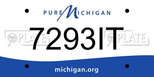 7293IT Michigan License Plate