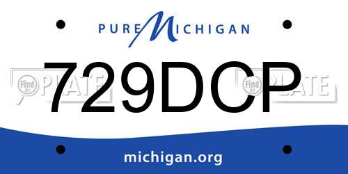 729DCP Michigan License Plate