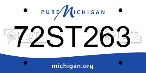 72ST263 Michigan License Plate