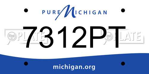 7312PT Michigan License Plate