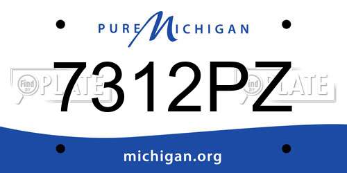 7312PZ Michigan License Plate