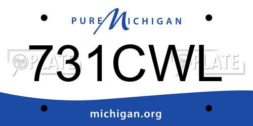 731CWL Michigan License Plate