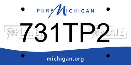 731TP2 Michigan License Plate