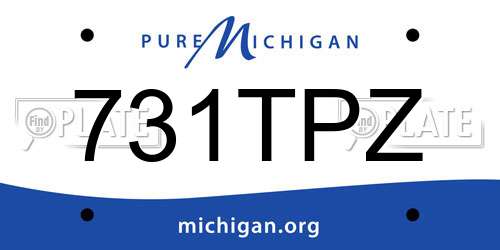 731TPZ Michigan License Plate