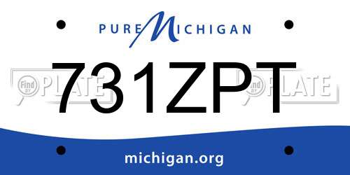 731ZPT Michigan License Plate