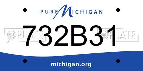 732B31 Michigan License Plate
