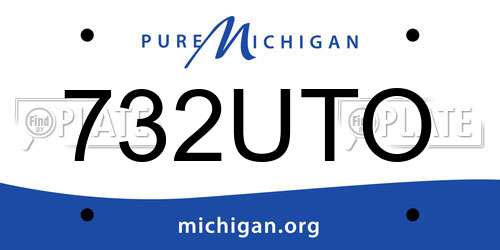 732UTO Michigan License Plate