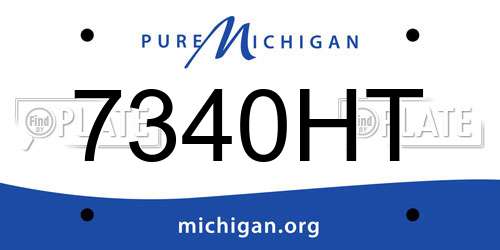 7340HT Michigan License Plate