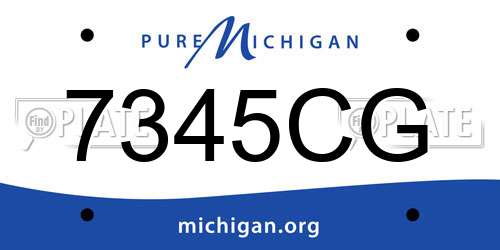 7345CG Michigan License Plate