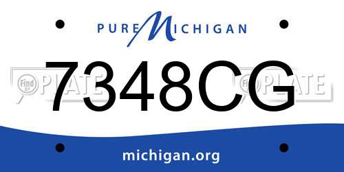 7348CG Michigan License Plate