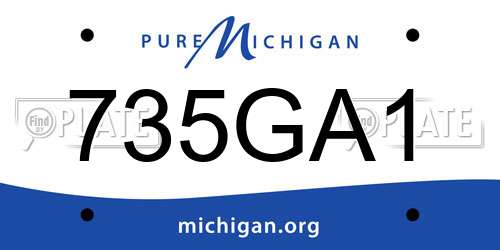 735GA1 Michigan License Plate