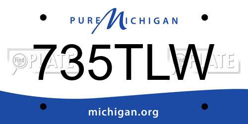 735TLW Michigan License Plate