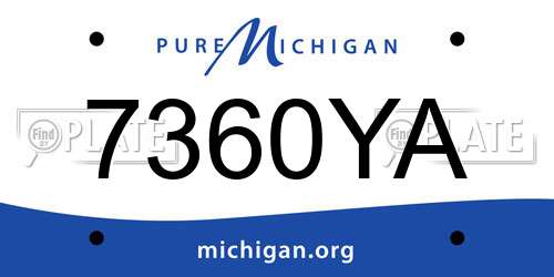 7360YA Michigan License Plate