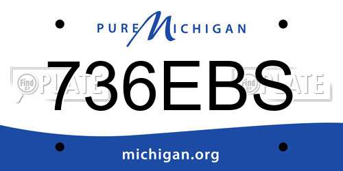 736EBS Michigan License Plate