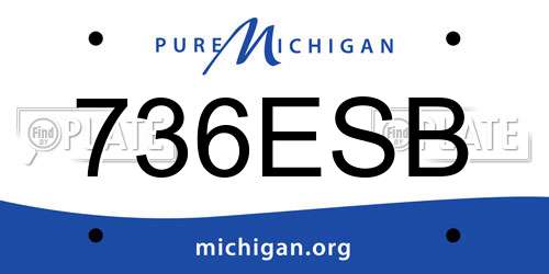 736ESB Michigan License Plate