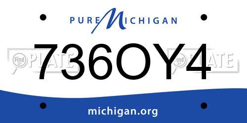 736OY4 Michigan License Plate