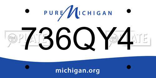 736QY4 Michigan License Plate