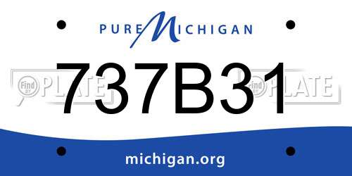 737B31 Michigan License Plate