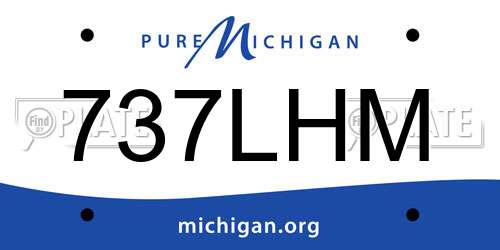 737LHM Michigan License Plate