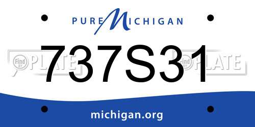 737S31 Michigan License Plate