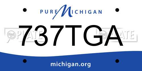737TGA Michigan License Plate
