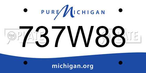 737W88 Michigan License Plate