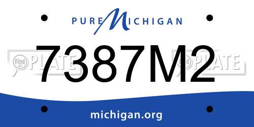7387M2 Michigan License Plate