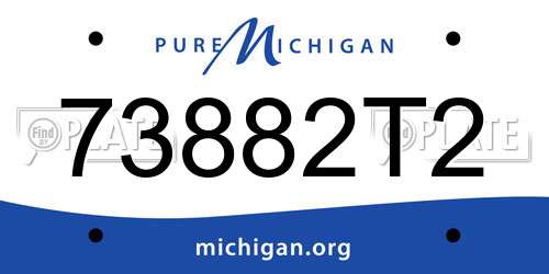 73882T2 Michigan License Plate