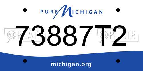 73887T2 Michigan License Plate