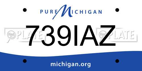 739IAZ Michigan License Plate